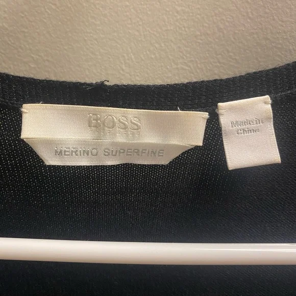 Boss Women’s Black Merino Wool Cardigan - Picture 3 of 5